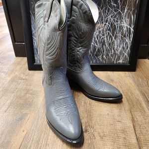 Durango gray leather women's cowboy boots, size 7 1/2.